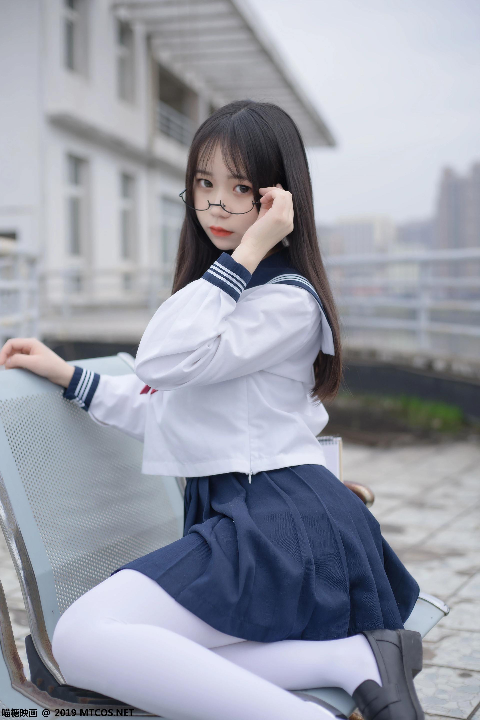 喵糖映画 - VOL.067 半度度度喵 喵喵的白丝水手服 2